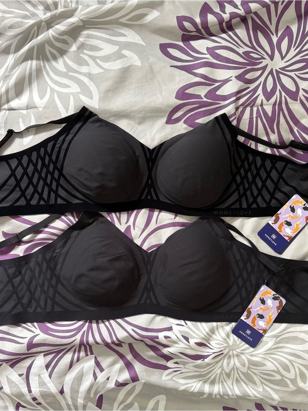 Honeylove Black Bra Duo